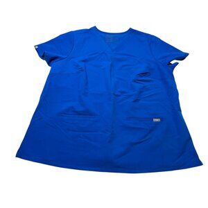 Figs Scrub Top Blue Size 3XL